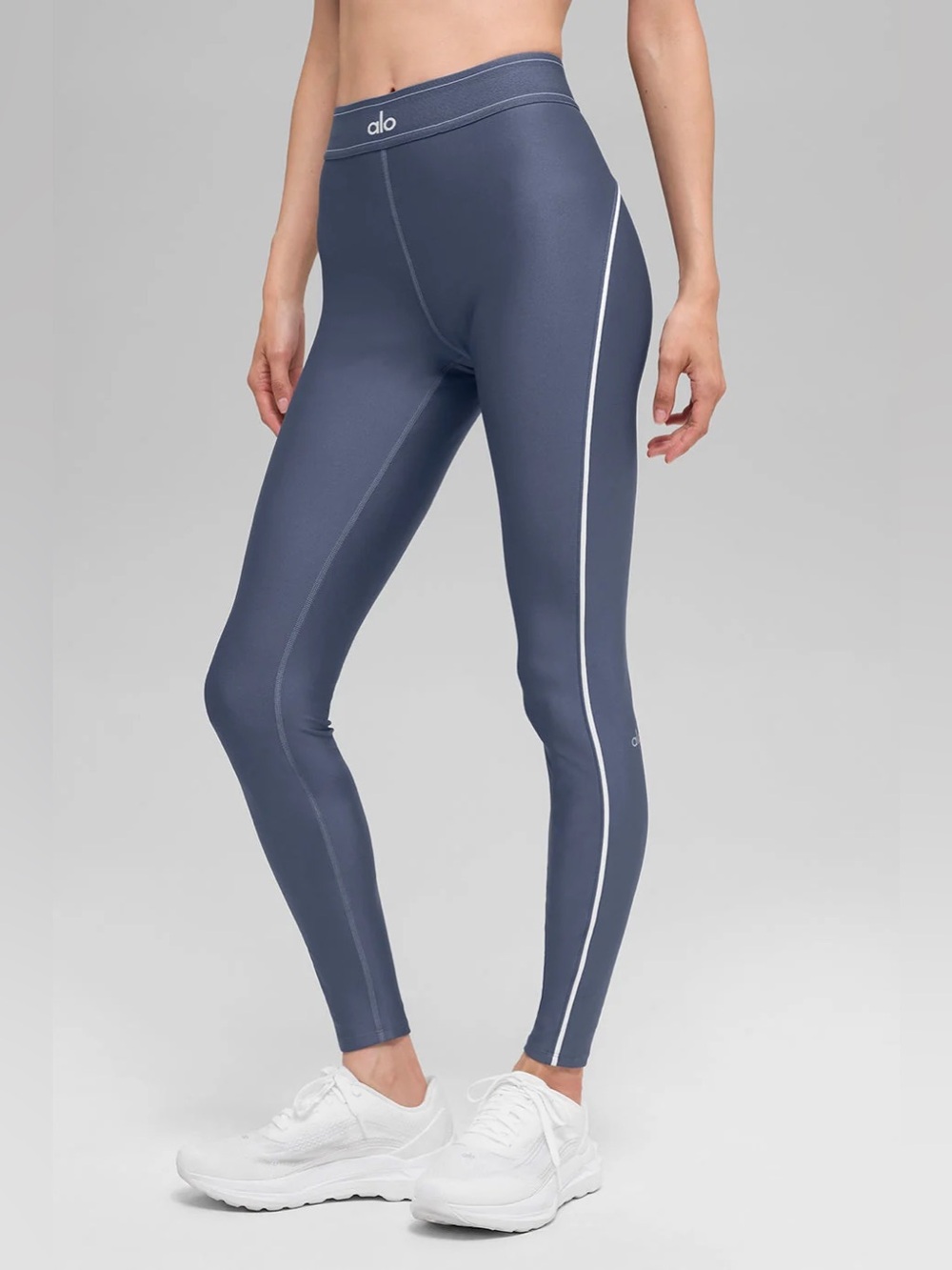 ALO Yoga Airlift High-Waist Suit Up Legging Bluestone White